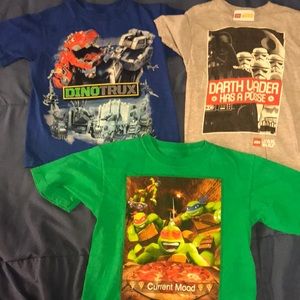 3 little boys T-shirts size 4